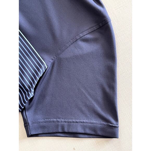 Peter Millar Sz S Golf Polo Blue Stripe Summer Comfort Wicking Stretch Active - Picture 5 of 12